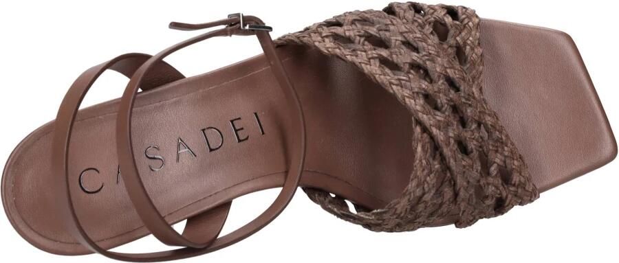Casadei Gevlochten leren sandalen met hak - Foto 5