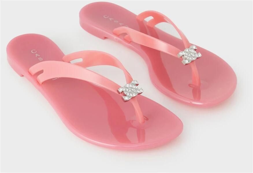 Casadei Jelly Crystal Logo Flip-Flops - Foto 5