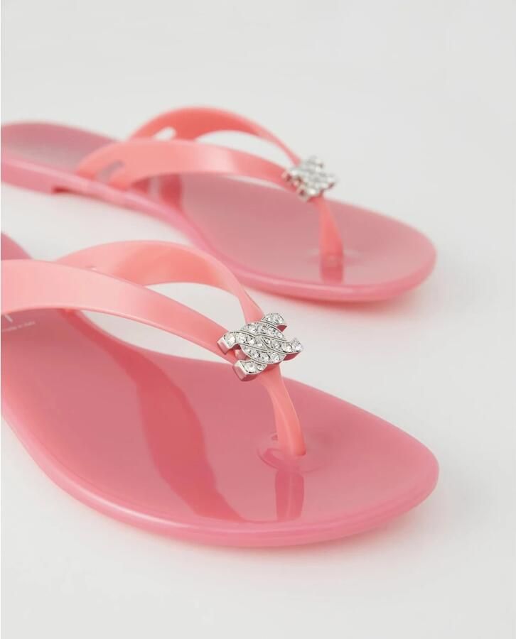 Casadei Jelly Crystal Logo Flip-Flops - Foto 2