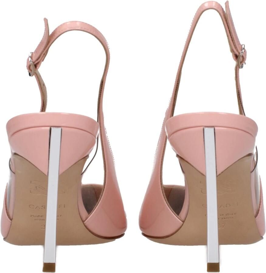 Casadei Roze Leren Sandaal Ro tische Stijl