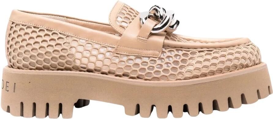 Casadei Loafers met kettingdetail en plateauzool