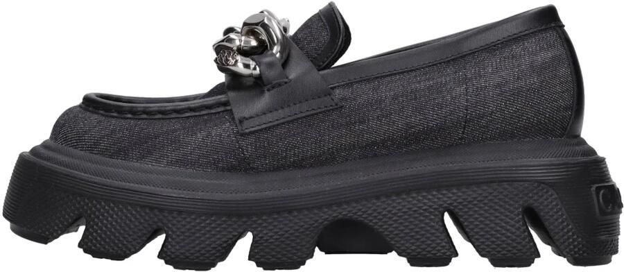Casadei Mocassins van stof en leer