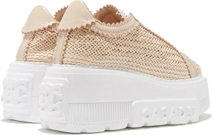 Casadei Gestructureerde vegan leren sneakers met rubberen zool Beige Dames - Foto 4