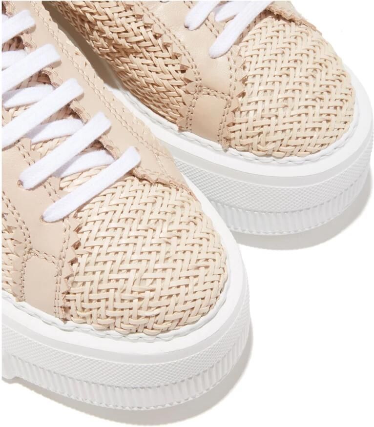 Casadei Gestructureerde vegan leren sneakers met rubberen zool Beige Dames - Foto 3