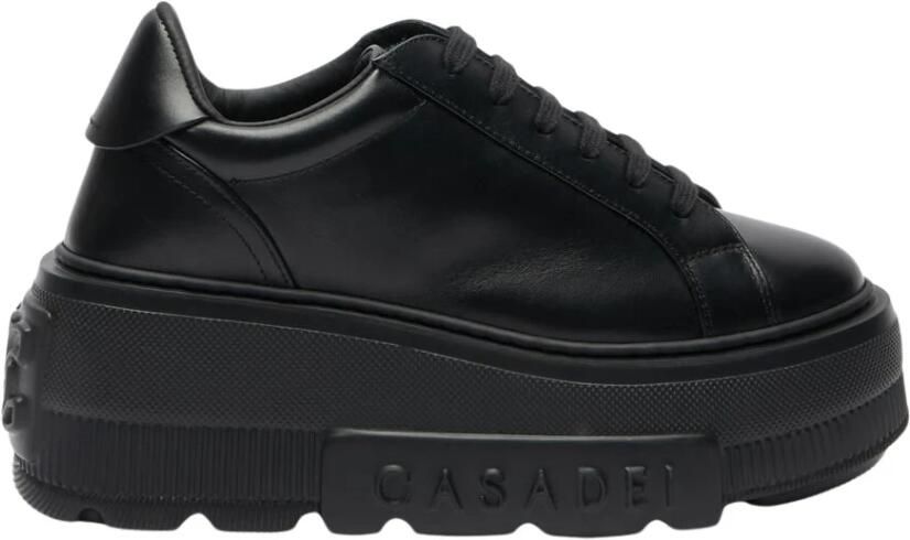 Casadei Zwarte Leren Sneakers voor Vrouwen