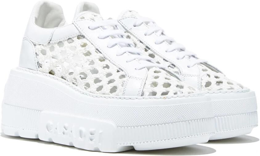Casadei Gewatteerde witte leren sneaker White Dames - Foto 5