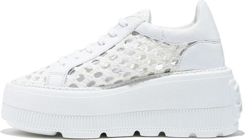 Casadei Gewatteerde witte leren sneaker White Dames - Foto 6