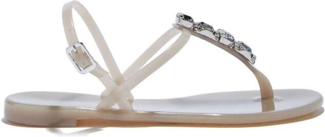 Casadei Platte Sandalen met Swarovski Kristallen