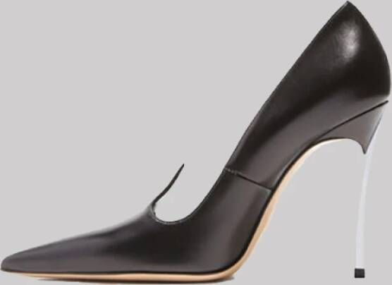 Casadei Elegante Zwarte Leren Pump Black Dames