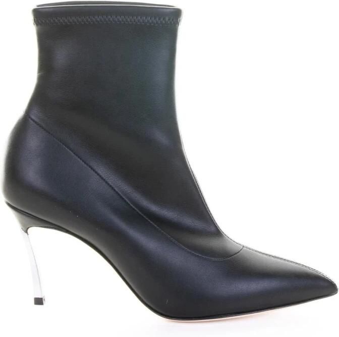 Casadei Puntige Stiletto Hak Enkellaarsjes