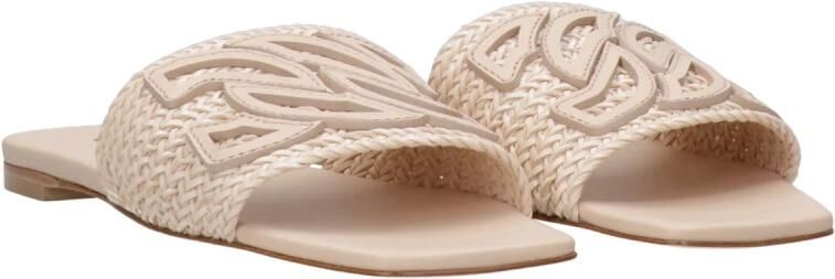 Casadei Roze Gevlochten Eco-Leren Sandalen