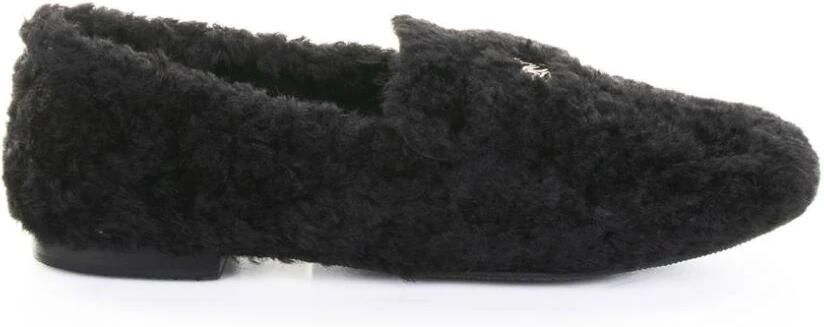 Casadei Shearling Slip-On Loafers