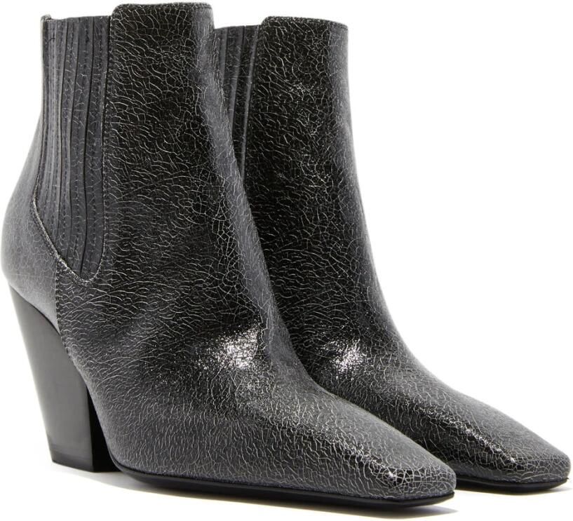 Casadei Vulcano Leren Texaanse Enkellaars Zwart Dames