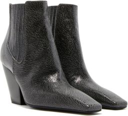 Casadei Vulcano Leren Texaanse Enkellaars Zwart Dames