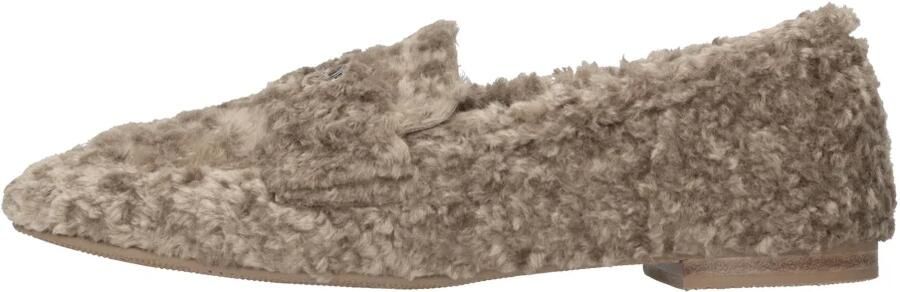 Casadei Loafers met imitatiebont Beige Dames
