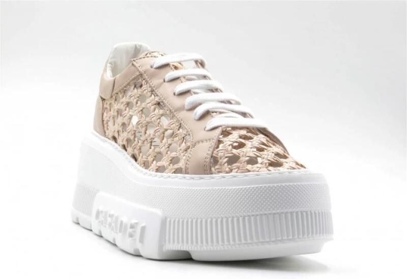 Casadei Woven Straw Effect Sneakers