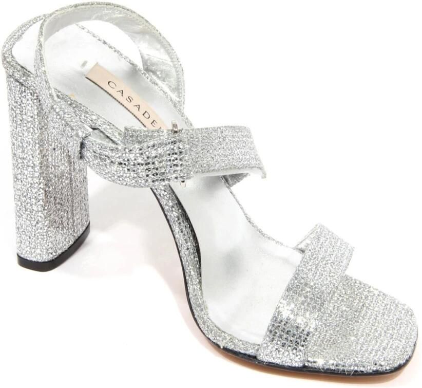 Casadei Zilveren Velcro Sandaal Fata Model - Foto 2