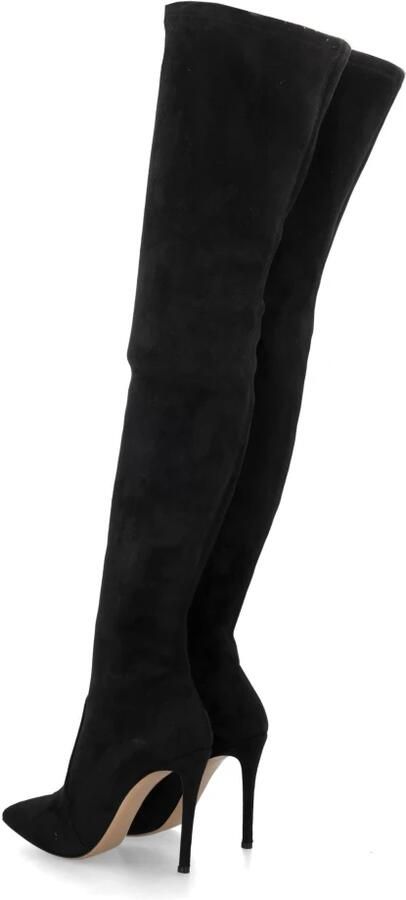 Casadei Zwarte Aceu Cuissard Laarzen Trendy Over-de-Knie Stijl