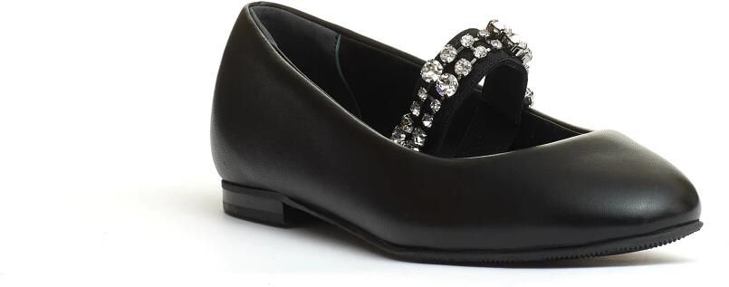 Casadei Zwarte Ballerina`s met Strass - Foto 1