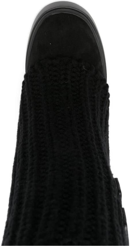 Casadei Zwarte Tricot Laarzen