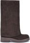 Casadei Bruine Leren Enkellaarzen Brown Dames - Thumbnail 3