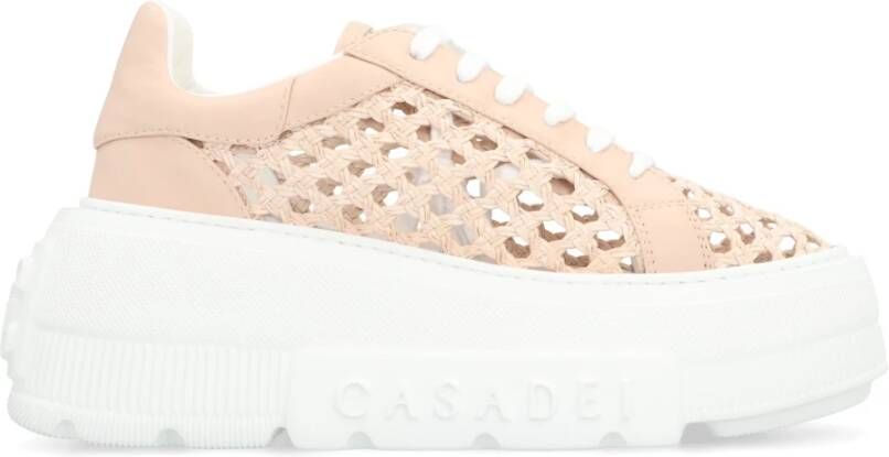 Casadei Chunky Sole Leren Lage Sneakers