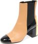 Casadei Elastische Leren Laarzen Tiffany Zwart Beige Goud - Thumbnail 1