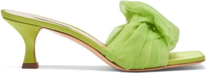 Casadei Elegante zijden sandaal Green Dames