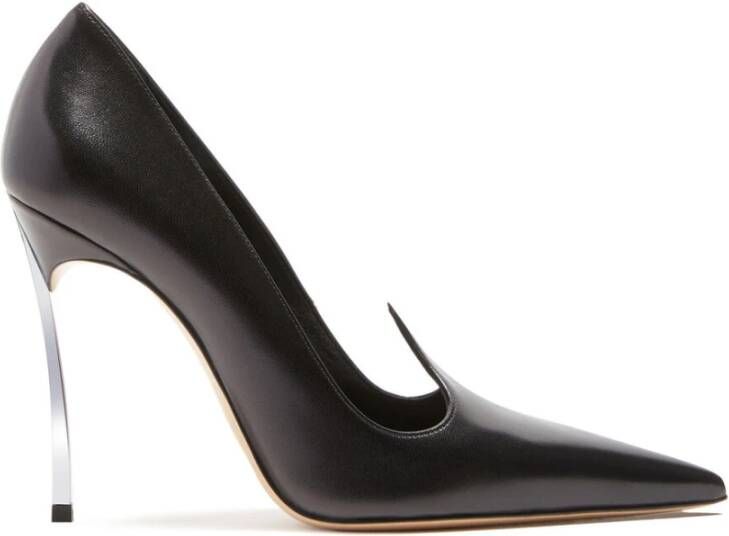 Casadei Elegante Zwarte Leren Pump Zwart Dames