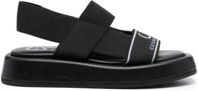 Casadei Flat Sandals Black Dames