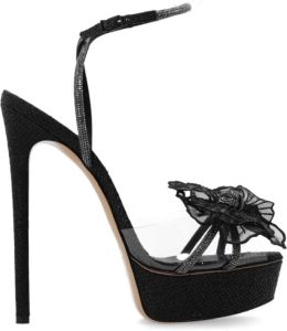 Casadei Flora Belle Epoque platform sandalen Zwart Dames