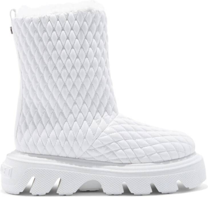 Casadei Geschulpte Dome Enkellaarzen White Dames