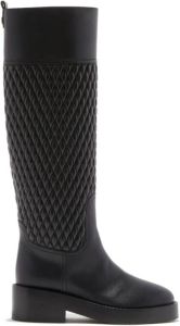 Casadei Gewatteerde kniehoge laars voor de winter Zwart Dames