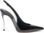 Casadei Glanzende Slingback met Blade Hak Black Dames - Thumbnail 1