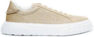 Casadei Gouden Glitter 'Off Road' Sneaker Beige Dames