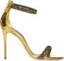 Casadei Sandalen Stiletto Heel Sandals With Crystal Bands in goud - Thumbnail 1