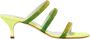 Casadei Groene Hollywood sandalen met hak en kristalversieringen - Thumbnail 1