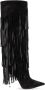 Casadei Leren Fringe Haklaarzen Black Dames - Thumbnail 1