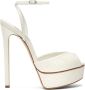 Casadei Jolly Sandaal in Melkkleurige Glitter White Dames - Thumbnail 1