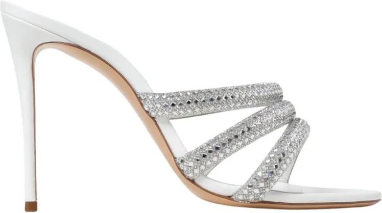 Casadei Kristalversierde hoge hakken sandalen