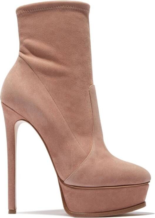 Casadei Laarzen met hakken Beige Dames