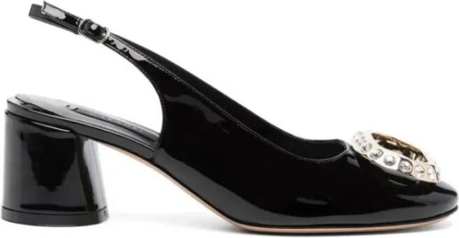 Casadei Lakleren Pumps Black Dames