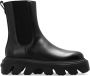 Casadei Zwarte Leren Platform Enkellaarzen Black Dames - Thumbnail 6