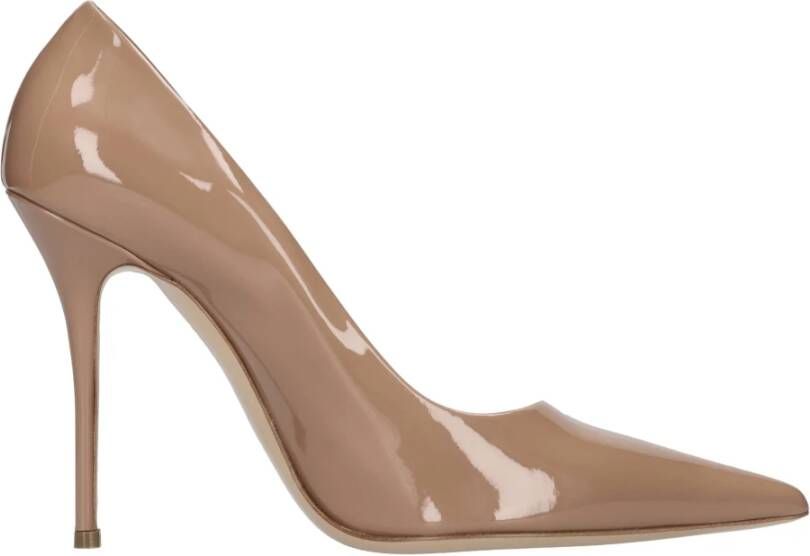 Casadei Julia glanzende stiletto pumps Beige Dames