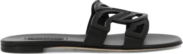 Casadei Miramar Leren Sandalen Black Dames