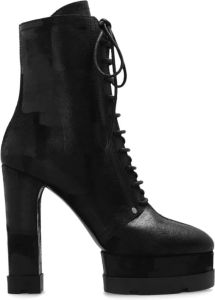 Casadei Nancy Cyber Lab platform enkellaarzen Zwart Dames
