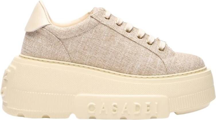 Casadei Golden Platform Sneakers