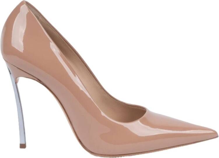 Casadei Nude Patent Decollette Hakken Pink Dames