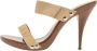 Casadei Pre-owned Canvas sandals Brown Dames - Thumbnail 1