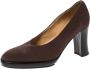 Casadei Pre-owned Fabric heels Brown Dames - Thumbnail 1